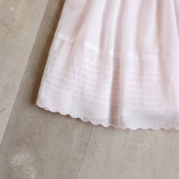 Smocked Dress Long Sleeve Bishop White Pink Embroidery Will'beth 18/24 Months - Picture 5 of 7